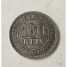 Moeda Brasil 100 reis 1879 data escassa Soberba