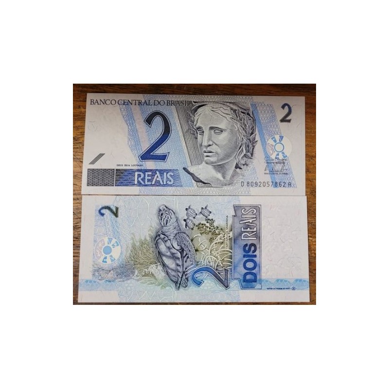 Cédula Brasil 2 reais C262 primeira familia FE