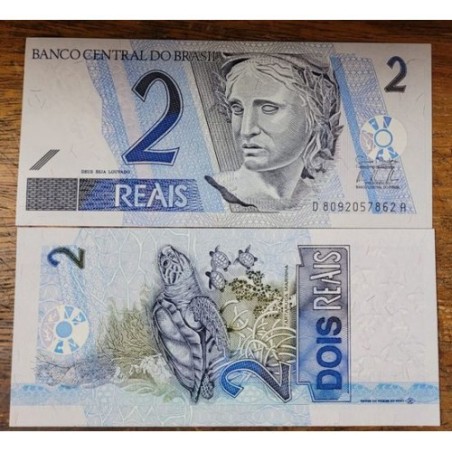 Cédula Brasil 2 reais C262 primeira familia FE
