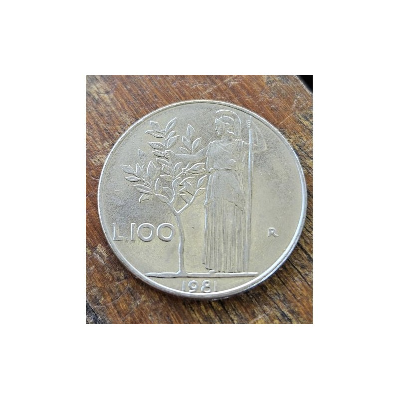 Moeda da Itália 100 liras 1981