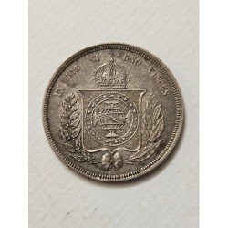 Moeda Brasil 500 reis 1860 Soberba linda patina