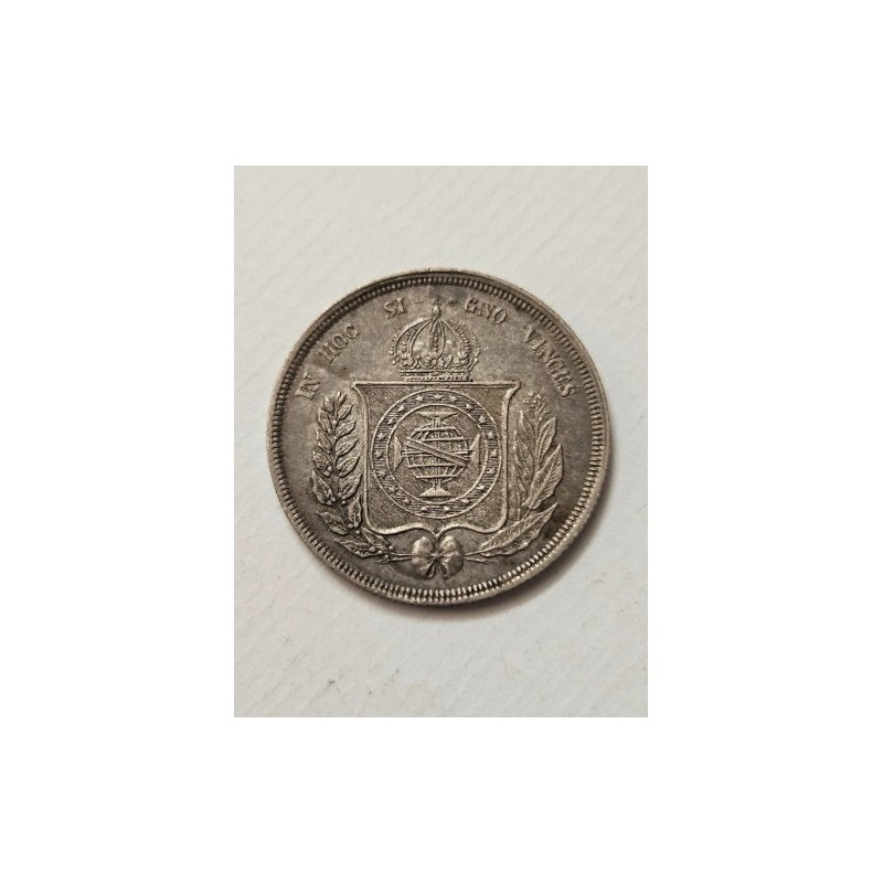 Moeda Brasil 500 reis 1860 Soberba linda patina