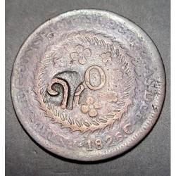 Moeda Brasil 80 reis 1826 Cuiabá com carimbo 20 reis do Pará