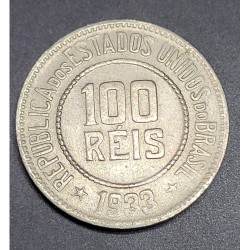 Moeda Brasil 100 reis 1933 Soberba