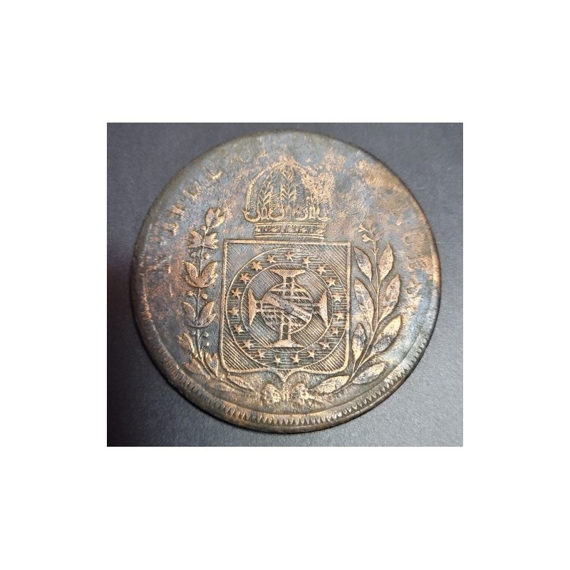 Moeda Brasil Império 80 reis 1829 Bahia