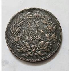 Moeda de Portugal X reis 1883 Mbc