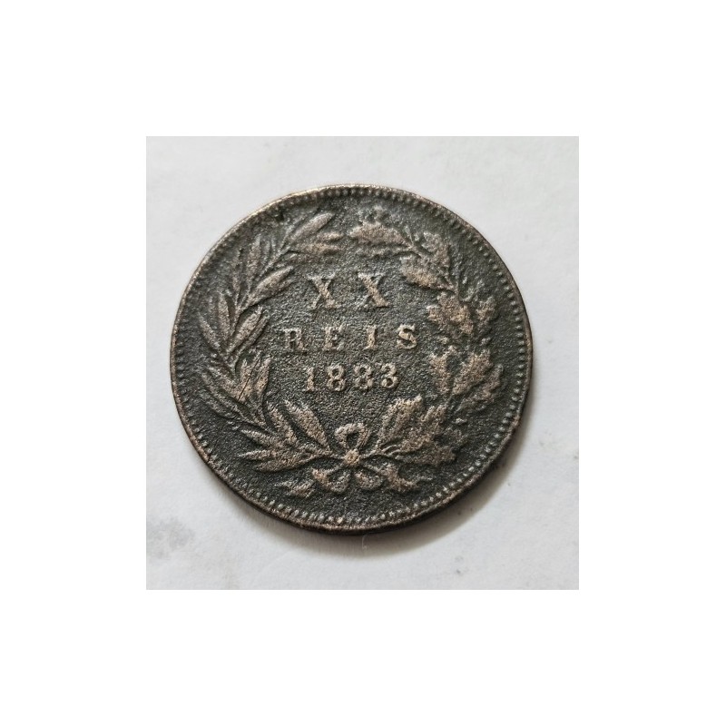 Moeda de Portugal X reis 1883 Mbc