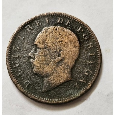 Moeda de Portugal X reis 1883 Mbc