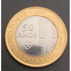 Moeda Brasil 1 real 50 anos banco central Soberba