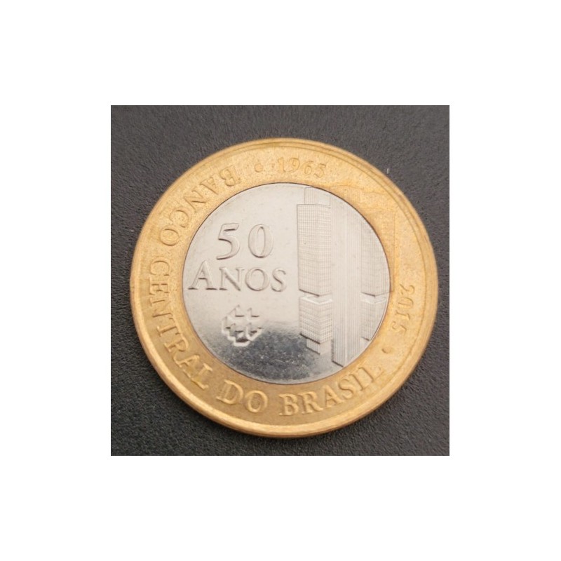 Moeda Brasil 1 real 50 anos banco central Soberba