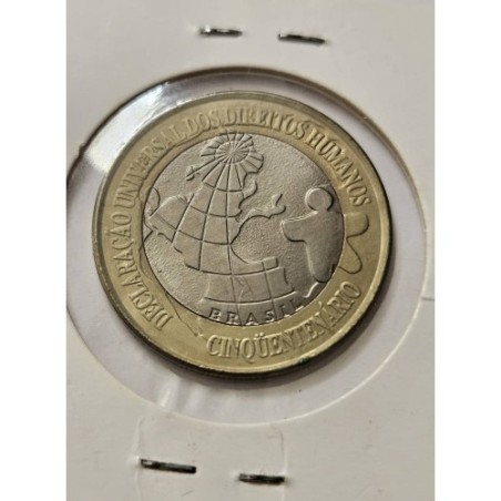 Moeda brasil 1 real DH FC pequena mancha no centro
