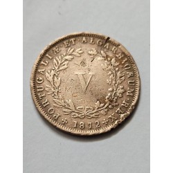 Moeda de Portugal V réis 1872 KM513