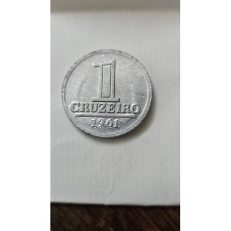 Moeda Brasil 1 cruzeiro 1961 Aluminio Soberba V278