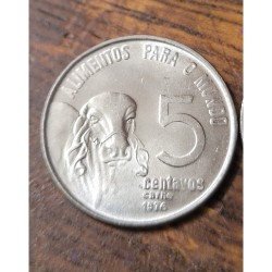 Moeda Brasil 5 centavos 1976 Carne Série FAO S-FC