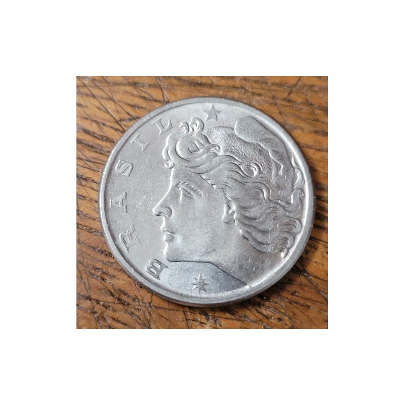 Moeda Brasil 20 centavos 1977 Soberba