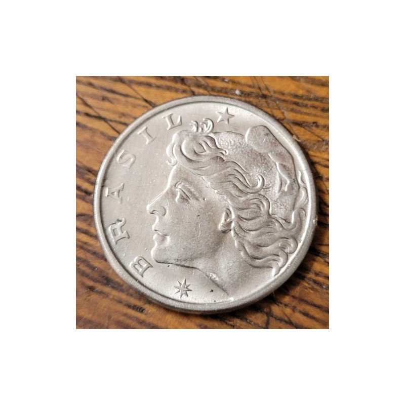 Moeda Brasil 10 centavos 1977 Soberba