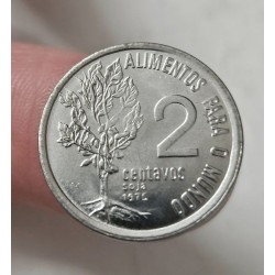 Moeda Brasil 2 centavos 1975 FAO FC