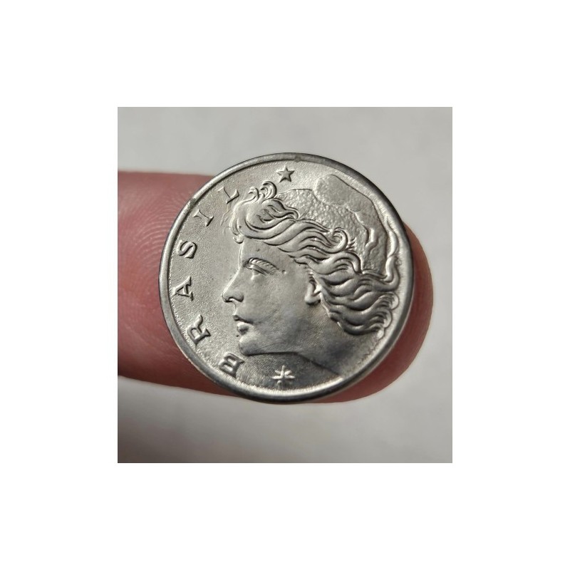 Moeda Brasil 1 centavo FAO 1975 FC Cana de Acucar