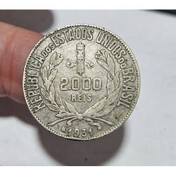 Moeda Brasil 2000 reis 1931 data difícil