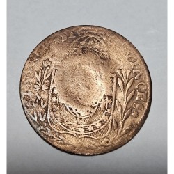 Moeda Brasil Império 40 reis carimbo 10 1828G Goiás