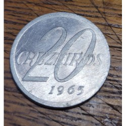 Moeda Brasil 20 cruzeiros 1965 S-FC
