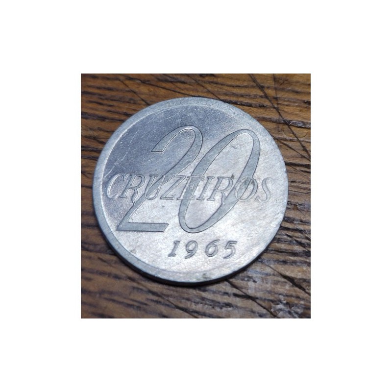 Moeda Brasil 20 cruzeiros 1965 S-FC