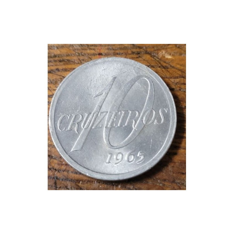 Moeda Brasil 10 cruzeiros 1965 FC