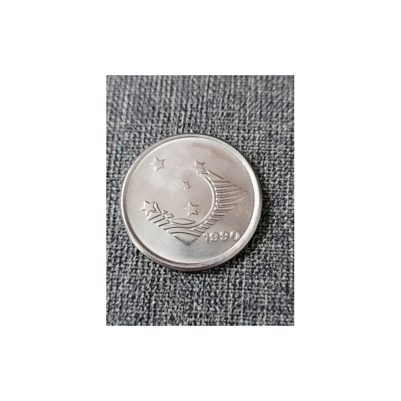 Moeda Brasil 1 cruzeiro 1990 data dificil S-FC