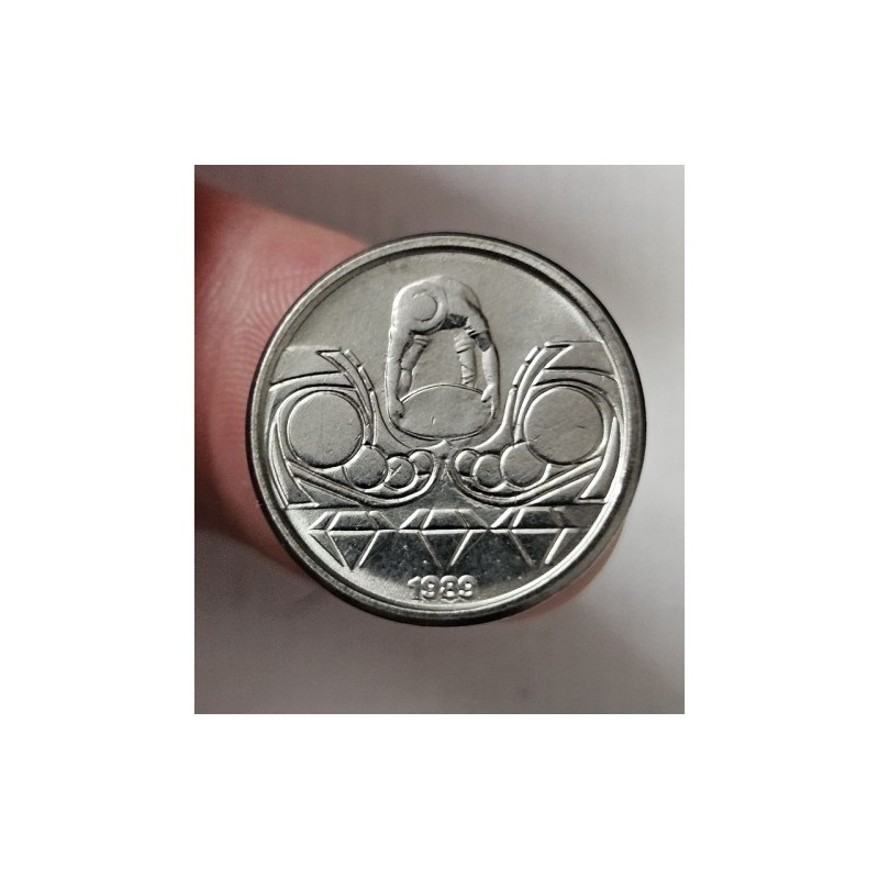 Moeda Brasil 10 centavos 1989 garimpeiro