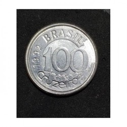 Moeda Brasil 100 Cruzeiros 1992 Serie Fauna Peixe Boi Soberba