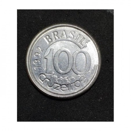 Moeda Brasil 100 Cruzeiros 1992 Serie Fauna Peixe Boi Soberba