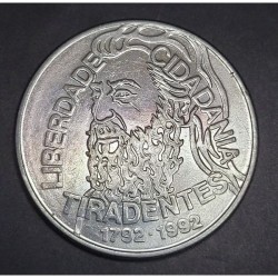 Moeda Brasil 5000 cruzeiros 1992 Tiradentes Soberba