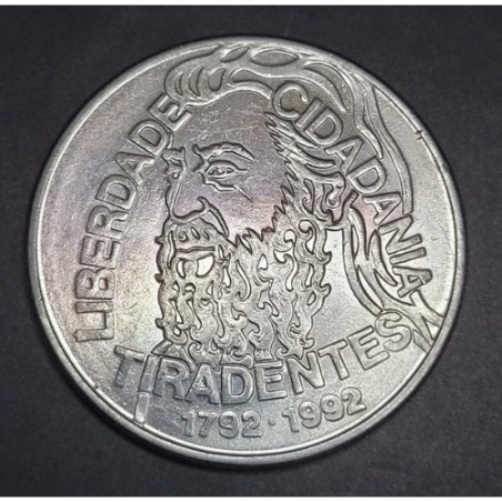 Moeda Brasil 5000 cruzeiros 1992 Tiradentes Soberba