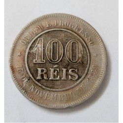 Moeda Brasil 100 Réis 1896 - Ordem e Progresso | Numismática