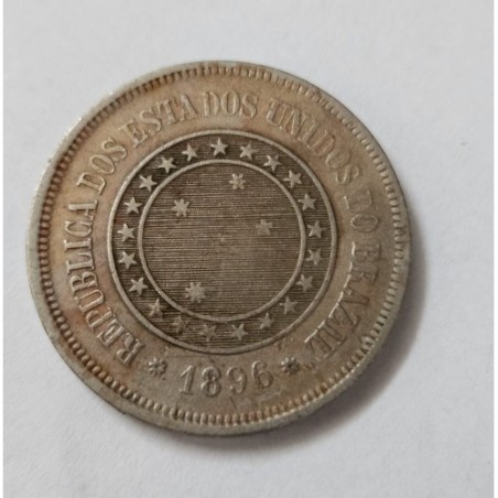 Moeda Brasil 100 Réis 1896 - Ordem e Progresso | Numismática