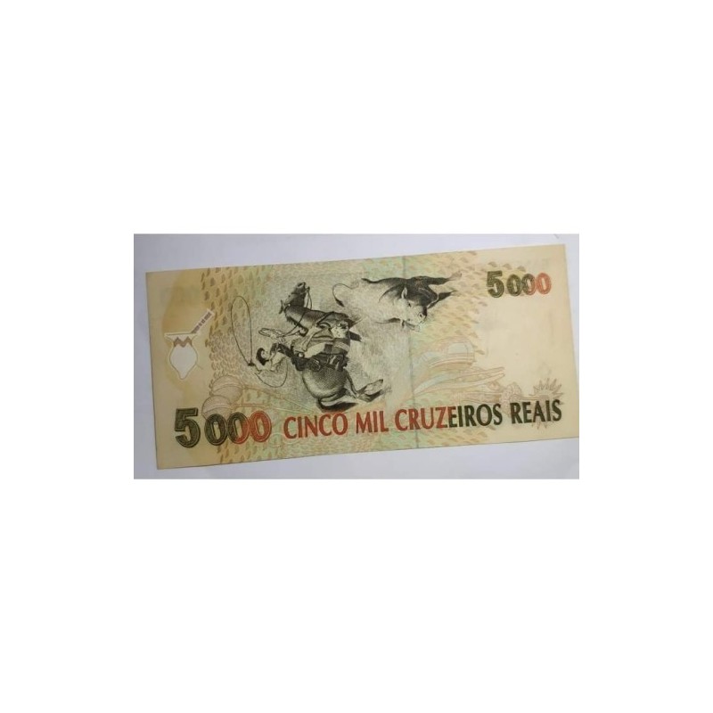 cedula do brasil 5000 cruzeiros reais Gaúcho FE
