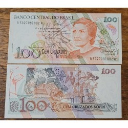 Cédula Brasil 100 cruzados novos C206 FE