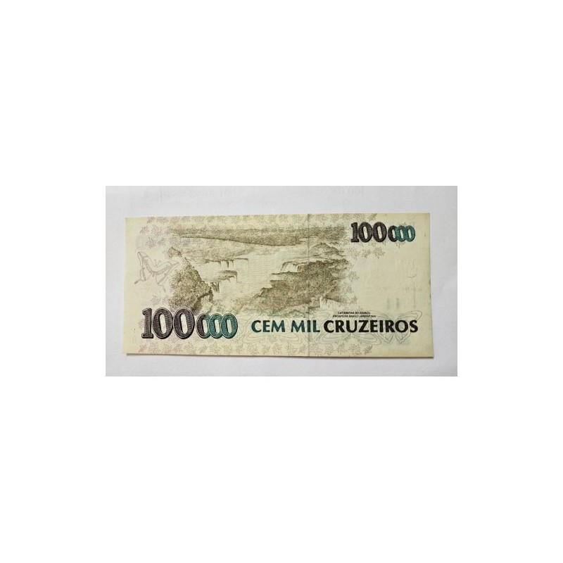 Cédula Brasil 100 cruzeiros reais FE C235