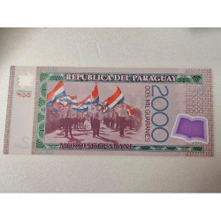 Cédula do Paraguai 2000 guaranis polimero 2011 FE