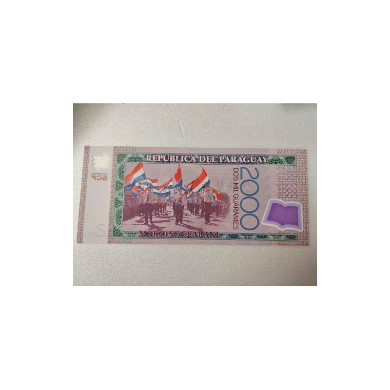 Cédula do Paraguai 2000 guaranis polimero 2011 FE
