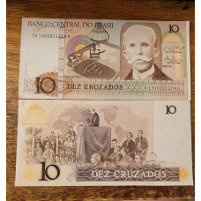 Cédula Brasil 10 cruzados C181 Soberba