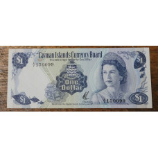 Cédula das Ilhas Cayman Currency board P1b FE Rainha Elizabeth II 