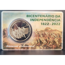 Moeda Brasil 2 reais Bicentenário da Independencia do Brasil no estojo