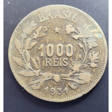 Moeda Brasil 1000 reis 1931 data dificil 