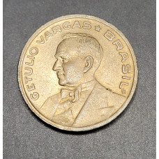 Moeda Brasil 20 centavos 1942 níquel rosa FC 