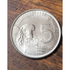 Moeda Brasil 5 centavos 1976 Carne Série FAO S-FC