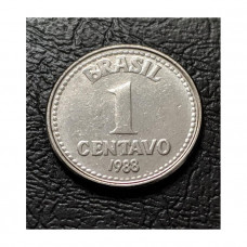 Moeda Brasil 1 centavo 1988 data dificil 