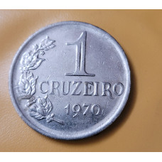 Moeda Brasil 1 cruzeiro 1970 MBC