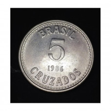 V398 MOEDA BRASIL 5 CRUZADOS 1986 Soberba-FC