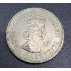 Moeda de Hong kong 1 dólar 1960 Rainha Elizabeth II